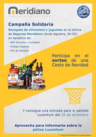 Meridiano y Fundación Lucentum disputan los partidos más solidarios estas Navidades